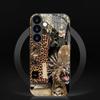 Leopard Print Design Tempered Glass Phone Case Suitable for Samsung Galaxy S26 S25 S24 S23 S22 S21 S20 FE/Ultra/Plus Anti Drop