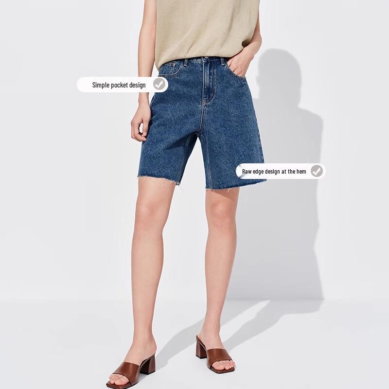 Sweet Basil Women's Comfortable Breathable Denim Shorts