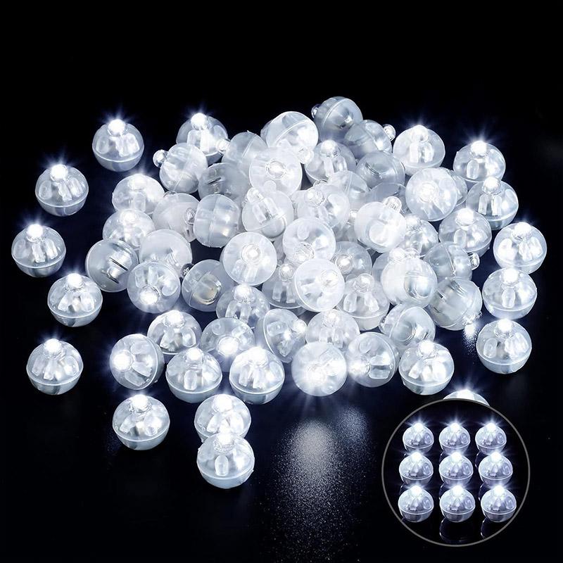 50/100PCS Round Balloon Lights LED Flash Colorful Luminous Lamps Mini Tumbler Ball Light for Christmas Wedding Party Decoration