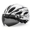 sale cycling bicycle helmet with magnetic goggles and battery tail light for adult road mountain bike helmet motorcycle