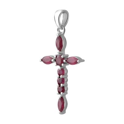 Silver Cross with Ruby 1.842ct (2064428)
