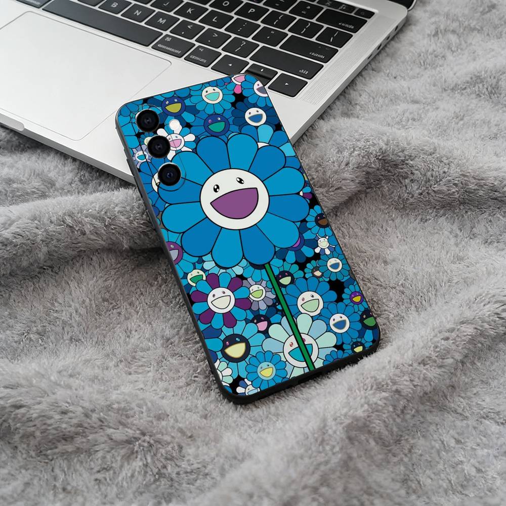T-Takashis -M-Murakamis Soft Silicone phone Case for Samsung Galaxy A73/A71/A72/A70/A53/A52/A51 - Black