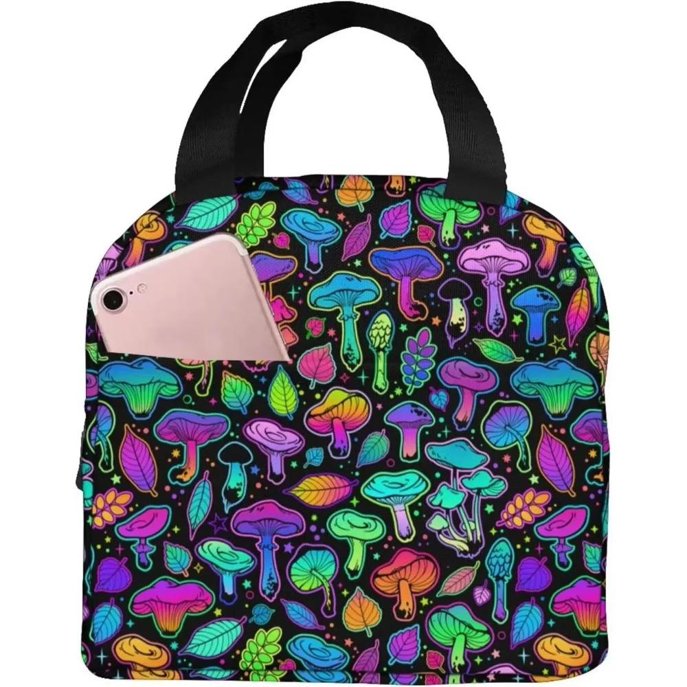 Stars Moon Black Lunch Bag Insulated Tote Cooler for Women Kids Girls, Small Lunch Box Reusable Freezable Aesthetic Bag