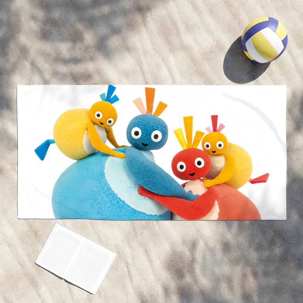 

Fun Cartoon T-Twirlywoos-Cute Colors Towel Shower Sauna Travel Spa Quick Dry Gym Accessories Soft Large Beach Towels W40*H60(CM)