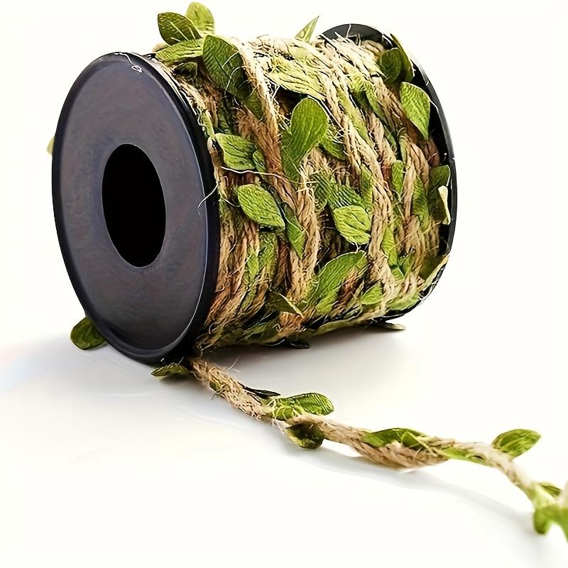 

10M Jute Hemp Rope - Heavy Duty Twine with Green Leaf Design Rustic Cord for Gardening, DIY Crafts, Gift Wrapping & Home Decor