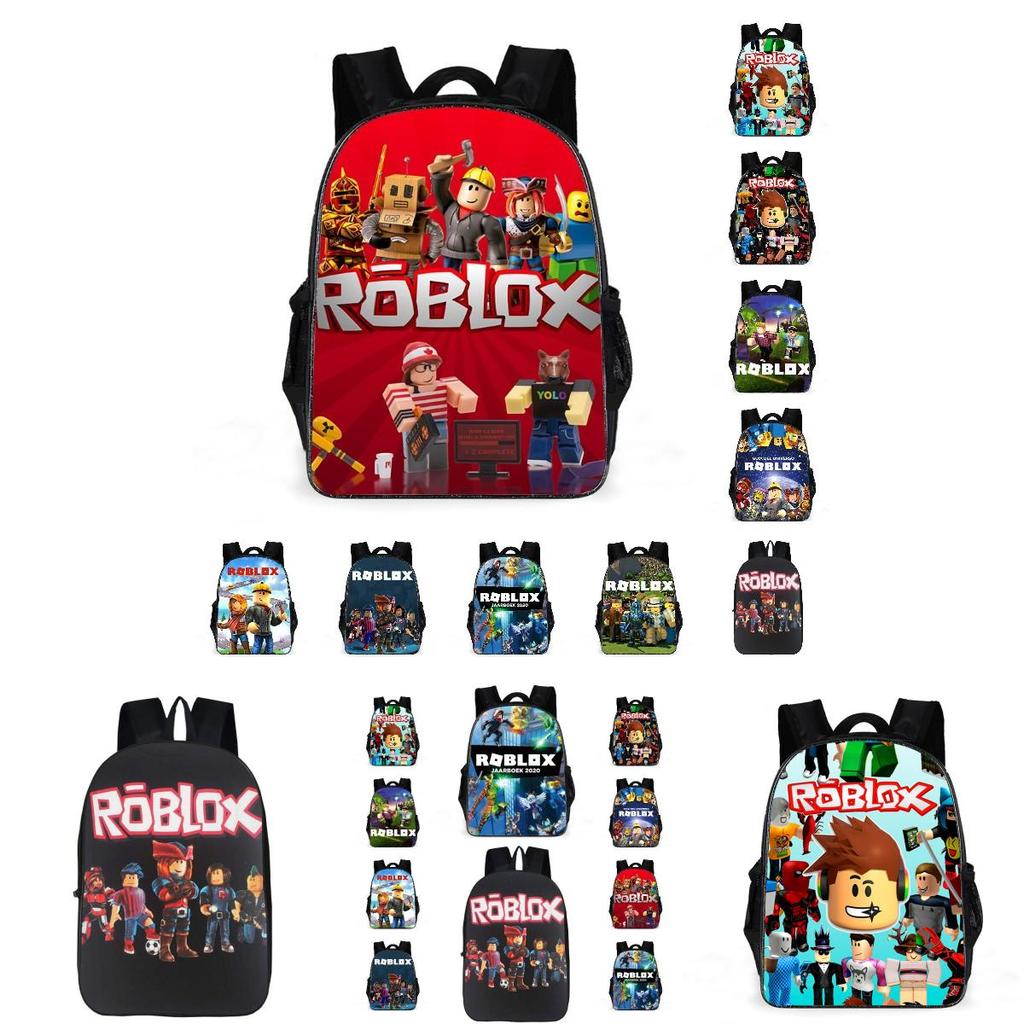 Roblox Double Layer Waterproof Backpack With Floral Print For Kids Perfect For School And Travel