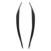Front Headlight Eyebrow Cover ABS Black Front Headlight Lamp Eyebrow Cover Trim for 5 Series F10 LCI 2014 to 2016