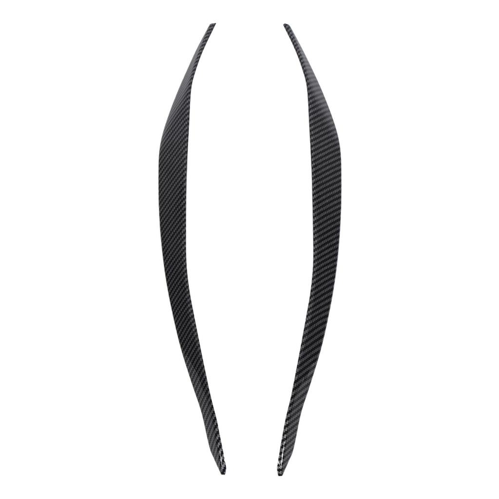 Front Headlight Eyebrow Cover ABS Black Front Headlight Lamp Eyebrow Cover Trim for 5 Series F10 LCI 2014 to 2016