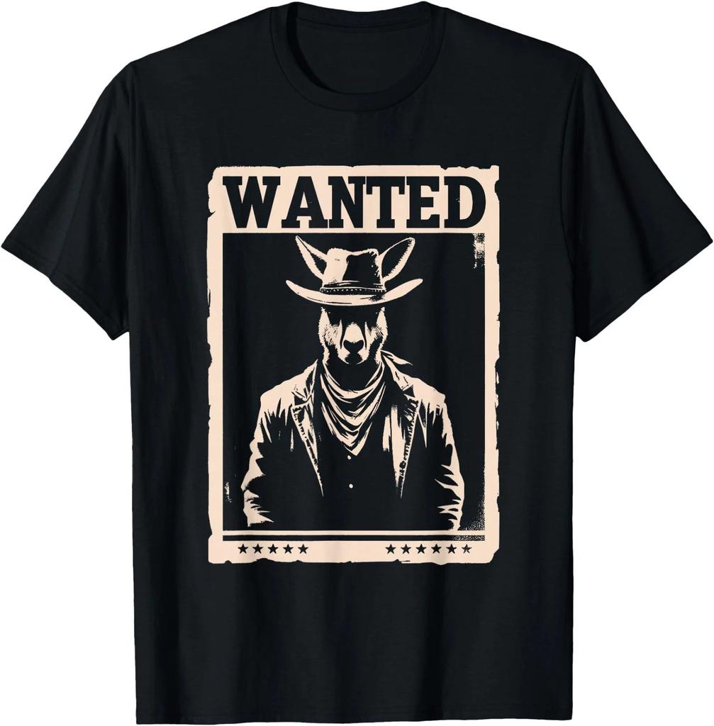 Wanted Kangaroo - Funny Wanted Cowboy Kangaroo T-Shirt