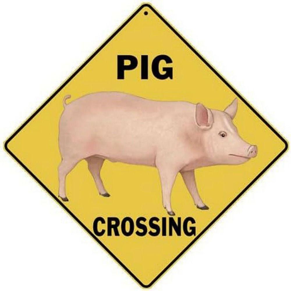 Vintage Animal Road Sign Style Metal Tin Sign Home Garden Decor