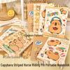 Cartoon Capybara Pocket Notebook: Cute Lined Journal for Students