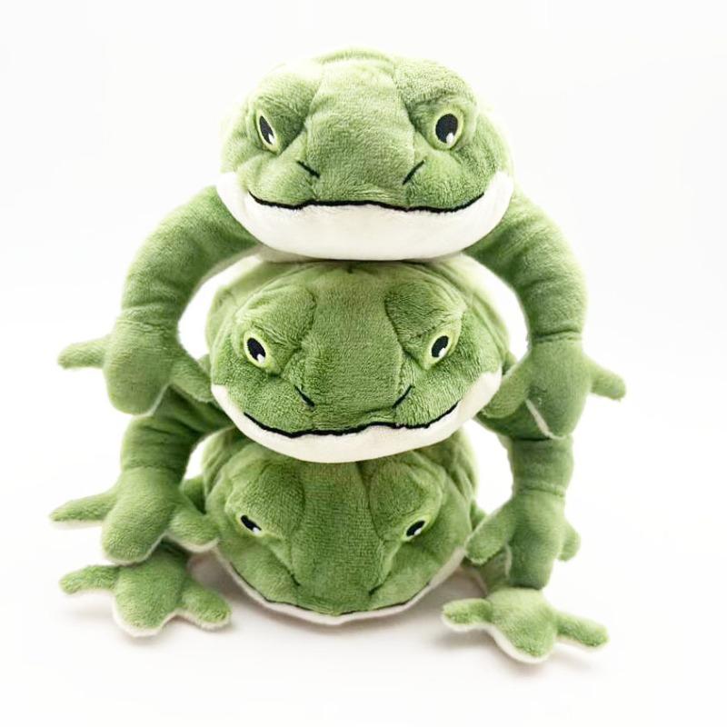 Kawaii Little Frog Voice Plush Toy Cartoon Cute Simulation Green Frog Plush Toy Sofa Pillow Ornament Holiday Gift
