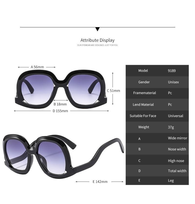 New Women Large Frame Oval Sunglasses Fashion Anti Glare UV400 Protection Retro Outdoor Shading Eyewear