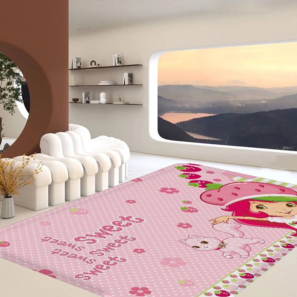 S-strawberry-shortcakeS Room Mats Anti-slip Absorb Water Long Strip Cushion Bedroon Mat Household Carpets