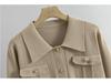 Korean Style Slim Knit Polo Sweater and Skirt Set for Women