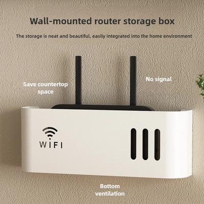 Nástěnná bezdrátová WIFI routerová police ABS plastový úložný box Routerový stojan Kabelový napájecí držák Organizér Box do obývacího pokoje