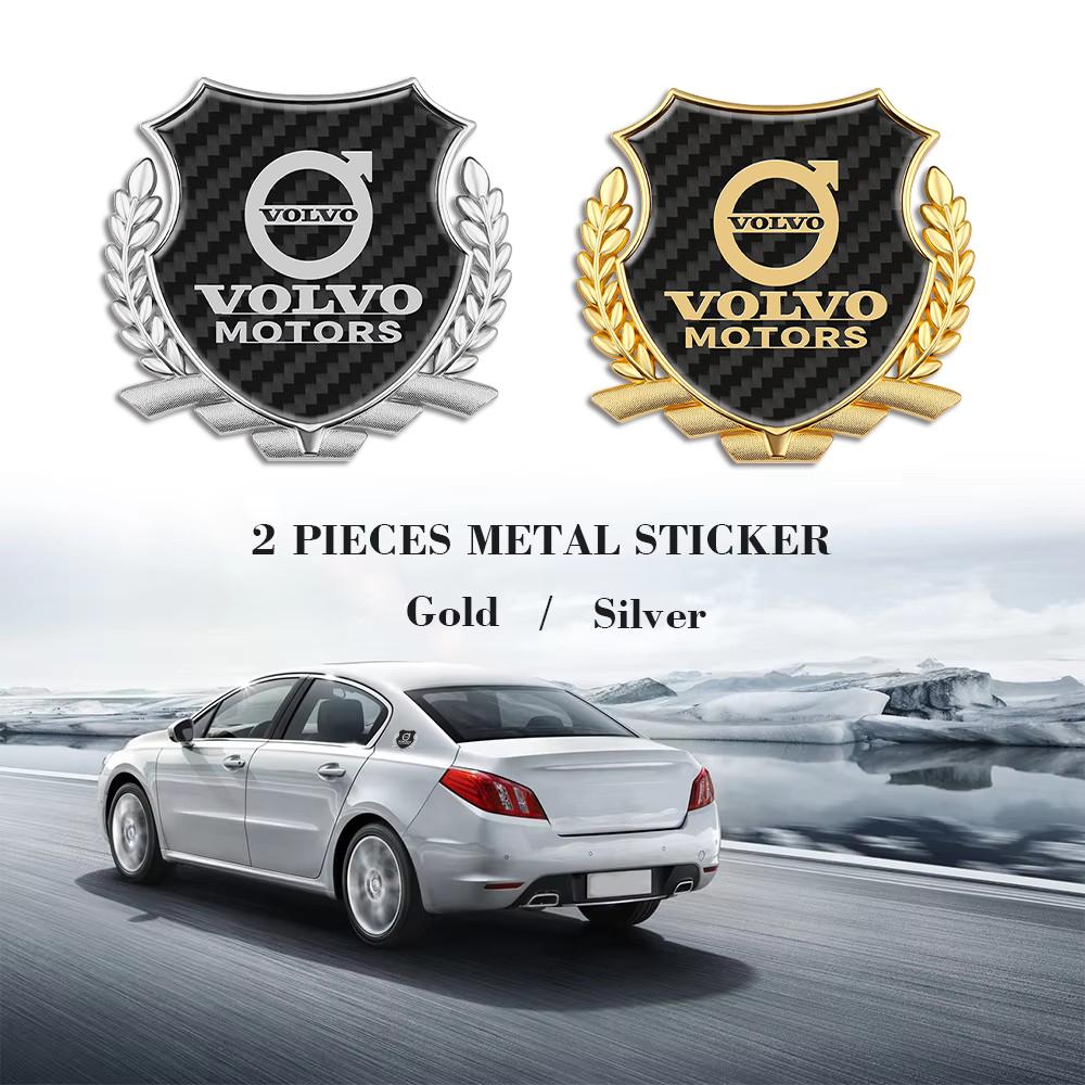 2Pcs 3D Car Body Emblem Metal Stickers Trunk Window Decal For Volvo ES90 EC40 EX40 EM90 XC90 V90 V60 XC60 V40 S80 S60 S90 XC40