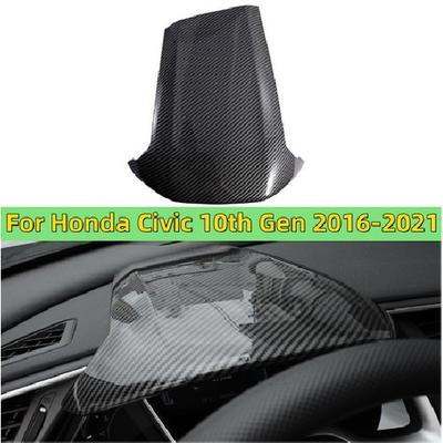 Carbon Fiber Look Front Dashboard Cover Trim For Honda Civic 10th Gen 16-21 LHD
