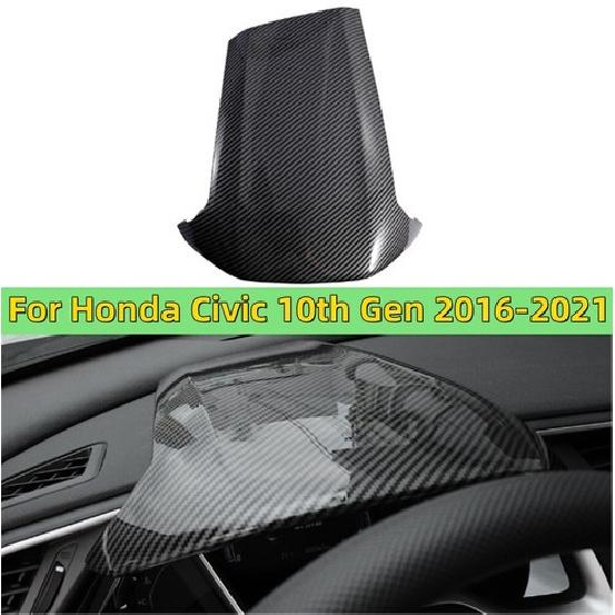 

Carbon Fiber Look Front Dashboard Cover Trim For Honda Civic 10th Gen 16-21 LHD