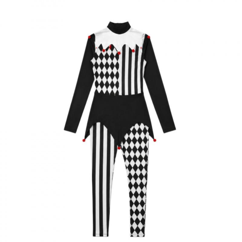 Halloween Cos Costume Circus Revival Clown Cosplay Costume Dress Carnival Stage Costume