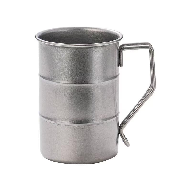 

Shangqi Retro Octagonal Stainless Steel Outdoor Mug with Handle