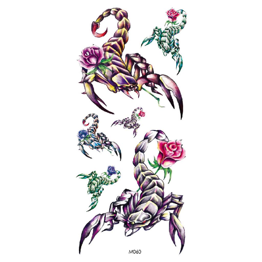 Waterproof Temporary Tattoo Stickers Animal Totem Scorpion Design Durable Skin Safe Body Art Decals for Men Women