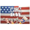 Outdoor Celebration Wrench Design Labor Day Banner Weather Resistant Patriotic Banner for Outdoor Party Community Event