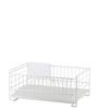 Pearl Metal Iron Dish Drainer Basket, White, with Diatomaceous Earth Tray, AZ-5507