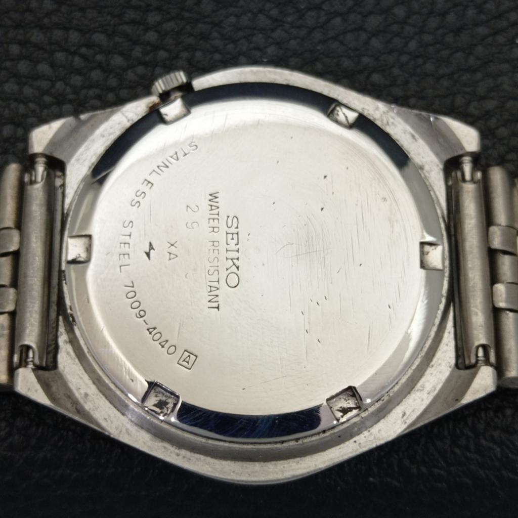 GENUINE VINTAGE SEIKO 5 AUTOMATIC JAPAN MENS BLACK COLOR DIAL WATCH a500766-5 R154-a500766