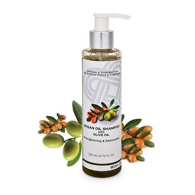 Shampoo Teal and Terra com óleo de argan, azeite de oliva para fortalecimento e restauração capilar, 200ml