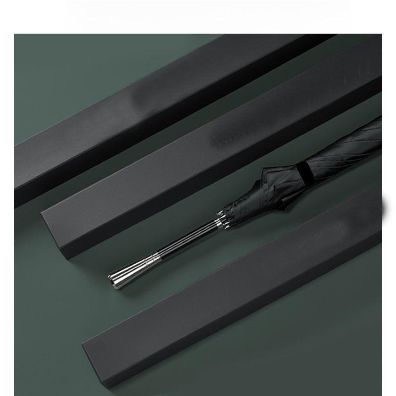 High-end Business Retro Senior Gentleman Double-layer Thickened Reinforced Long Handle Large Automatic Golf Gift Umbrella