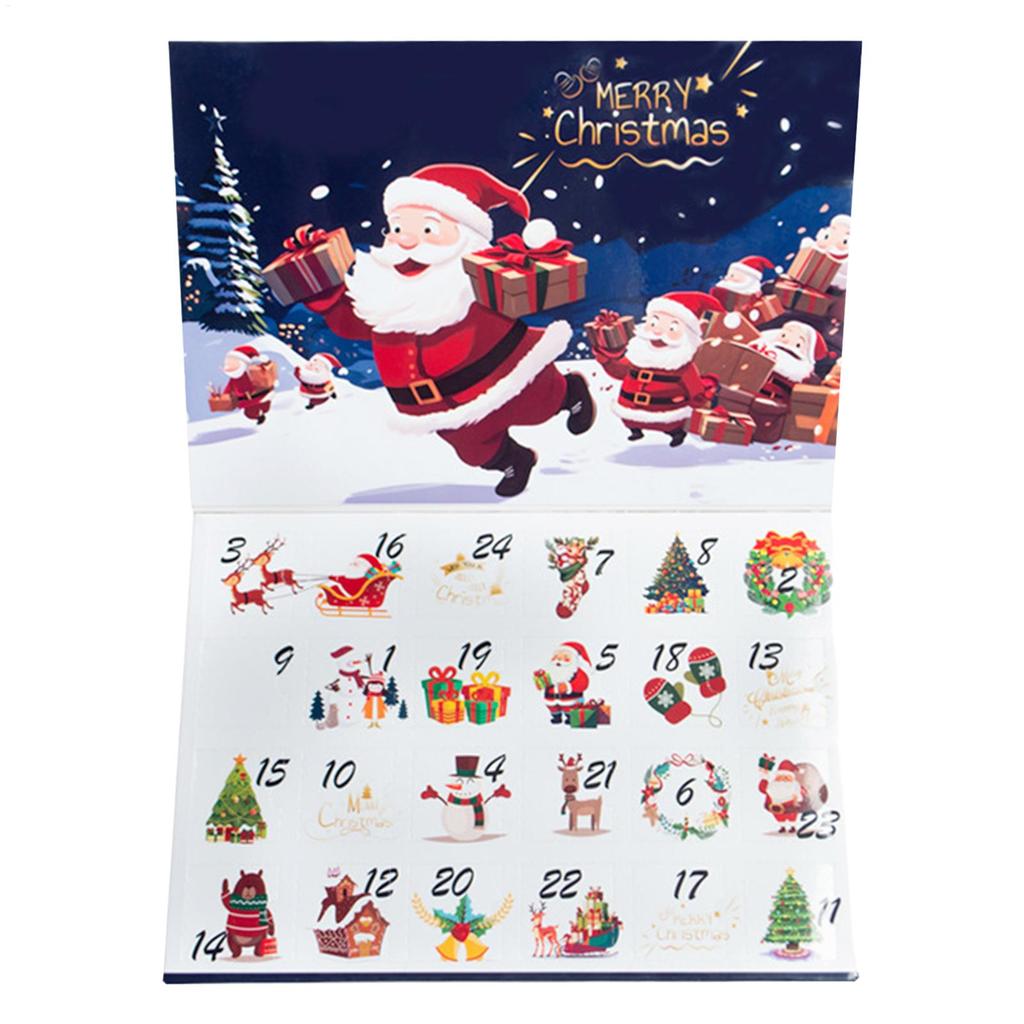 2025 Christmas Advent Calendar Empty Box 24 Days Countdown DIY Fillable Gift Box Christmas New Year Party Kids Surprise Gift