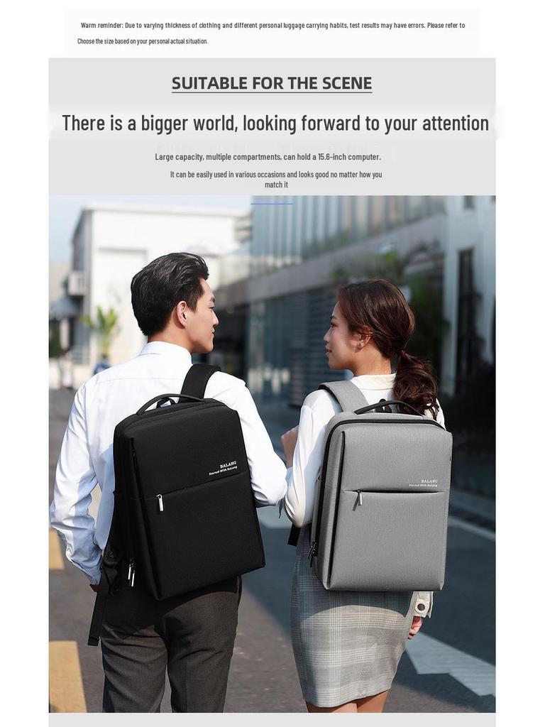 Baron Men's Minimalist Business Backpack: Lightweight, Large Capacity for Travel, Work, and Commute, Fits Laptops.