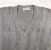80s-90s Vintage/Burberrys/V-Neck Knit Sweater/L/Gray/