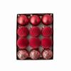 Xmas Decor Electroplated Christmas Ornaments Spherical Festive Flocked Baubles Shatterproof Luxury Velvet Balls Hotels