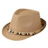 Top Hat Men'S Summer Outdoor Shade Sunscreen Hat Papyrus Shell Sun Hat Women'S Personality Fashion Trendy Hat Beach Hat