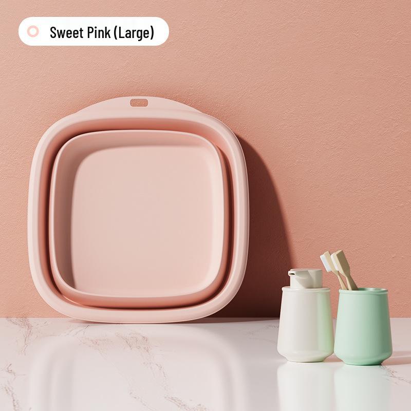 Tragbares faltbares Waschbecken für Zuhause, Studentenwohnheim und Reisen: Großes Becken zum Fußwaschen & Kleines Becken für Babys und Schwangere.