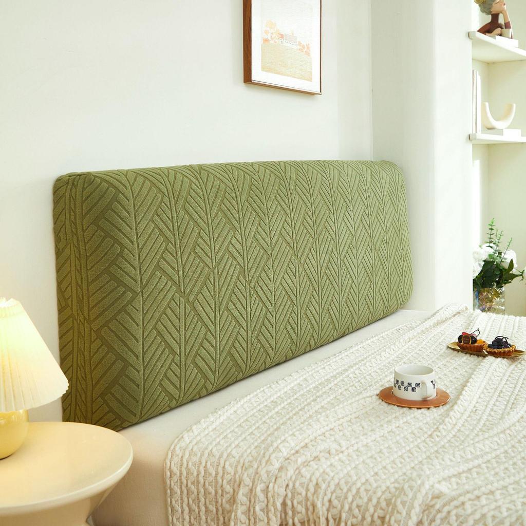 2024 Jacquard Full Headboard Cover, Thick & Solid Color