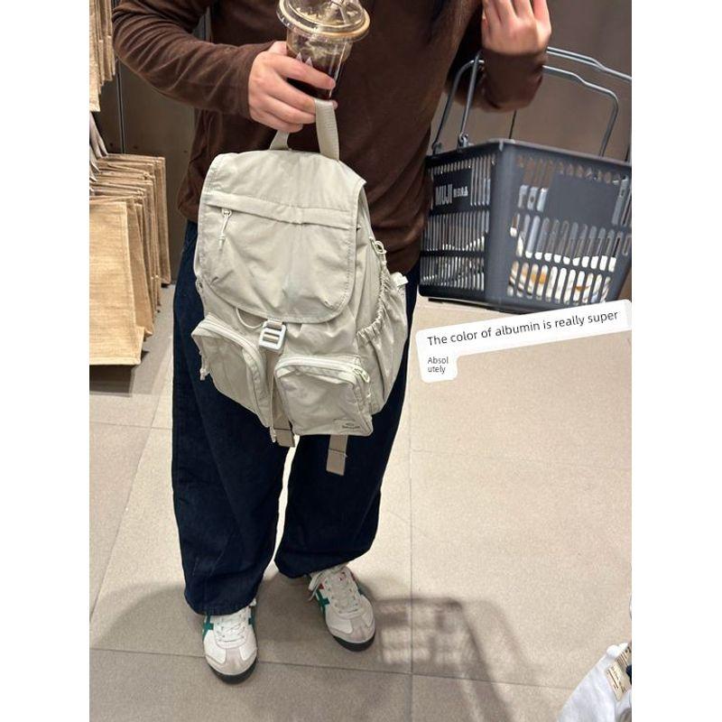 

Рюкзак 24fw Южная Корея Парашютный Повседневный Рюкзак Albumin color small size 12L (In Stock hair)