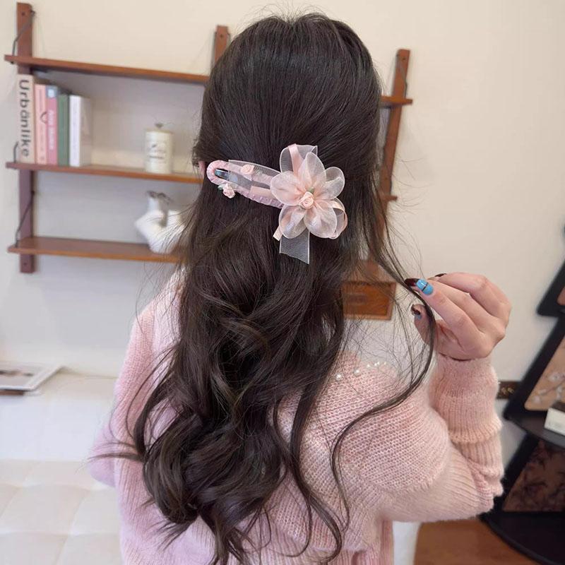 Elegante Chiffon-Blumen-Haarspangen Süße Fashiop Große Haarspangen Haarspangen Haarklammern Für Frauen Haarschmuck Geschenke
