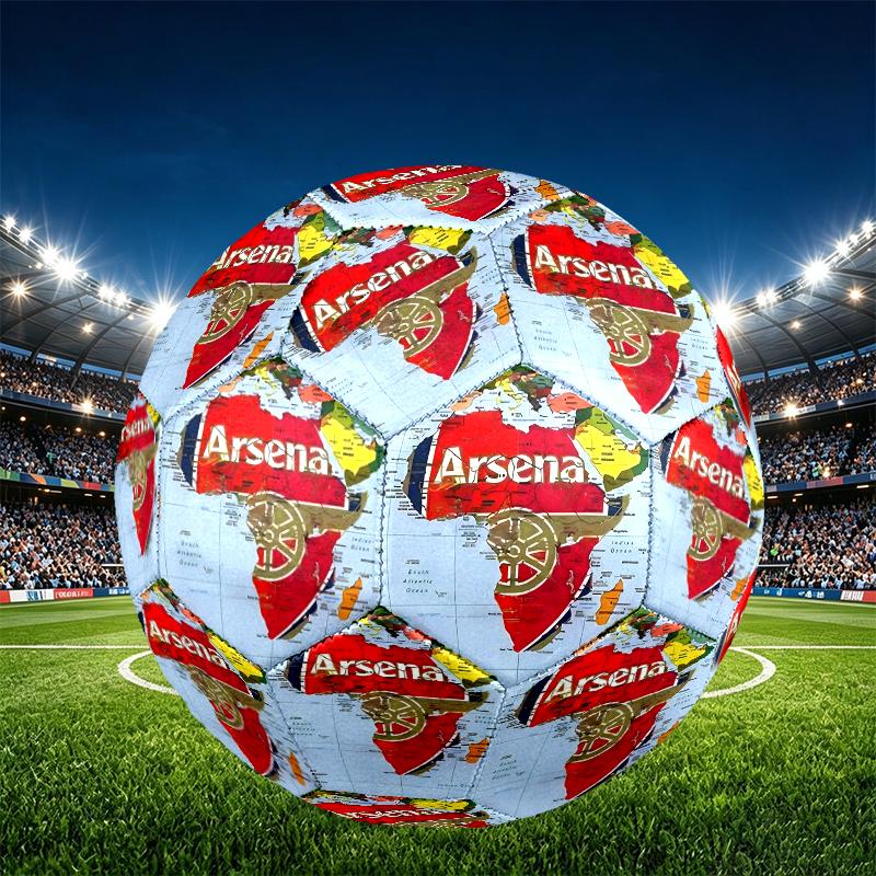 football team.C Print Size 5 Soccer Ball, PU Wear Resistant Football for Match Training and Daily Practice, Birthday Gift for Soccer Fans
