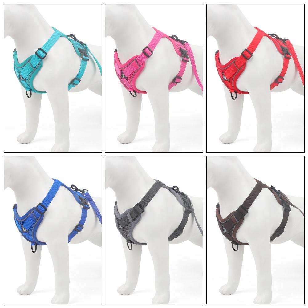 No Pull Dog Harness Adjustable Reflective Soft Mesh Pet Vest Front Clip Walking Harness for Small Medium Dogs