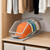 Organizzatore di Cappelli Impilabile Scatola di Stoccaggio Pieghevole Antipolvere Nuova Scatola Porta Cappelli da Baseball Casa