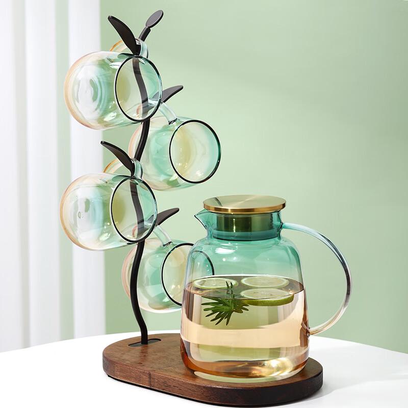 Shijiana Large Capacity Glass Pitcher & Cup Set