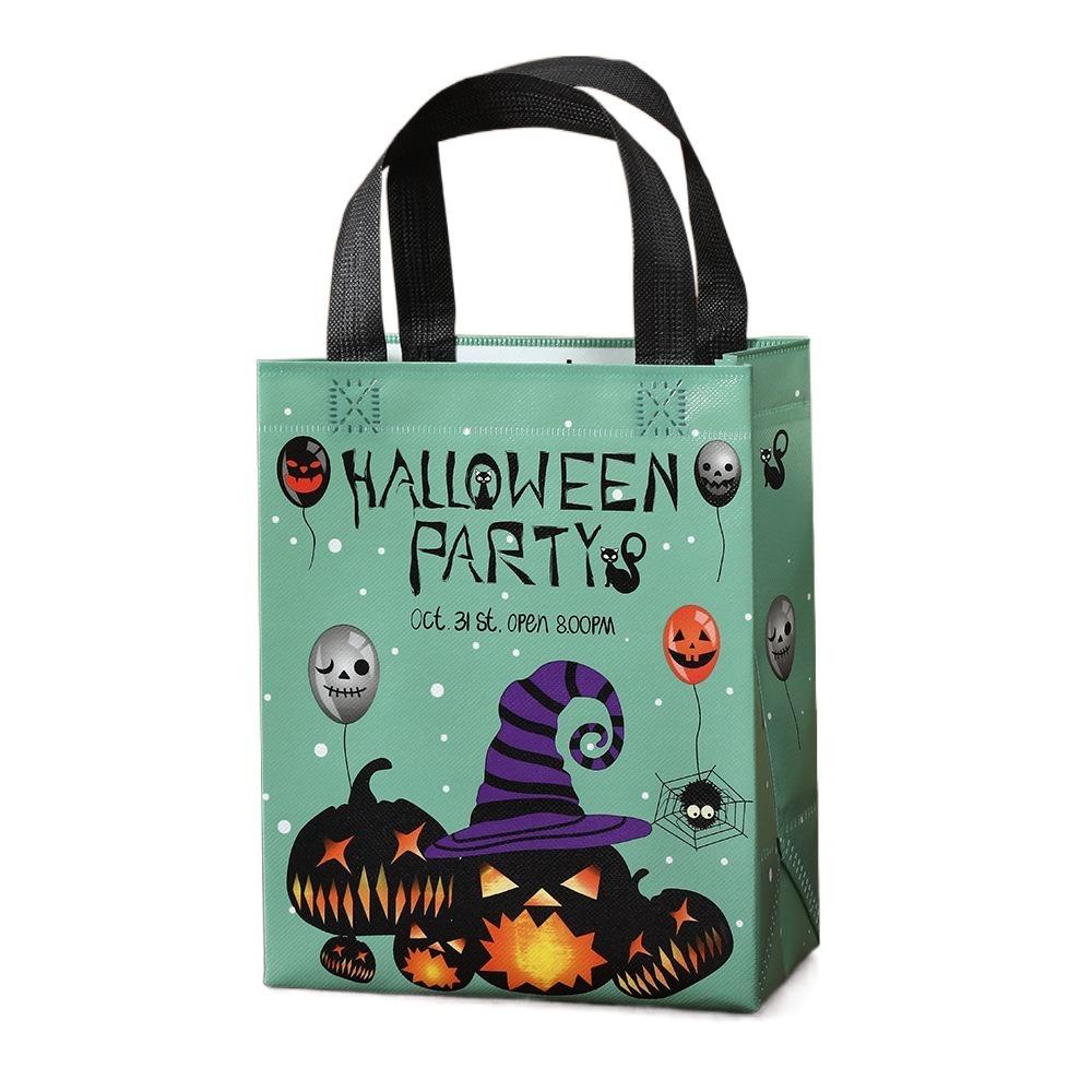 Cartoon Halloween Non-woven Handbag Printed Pumpkin Creative Bag Trendy Halloween Gift Bag  Gifts
