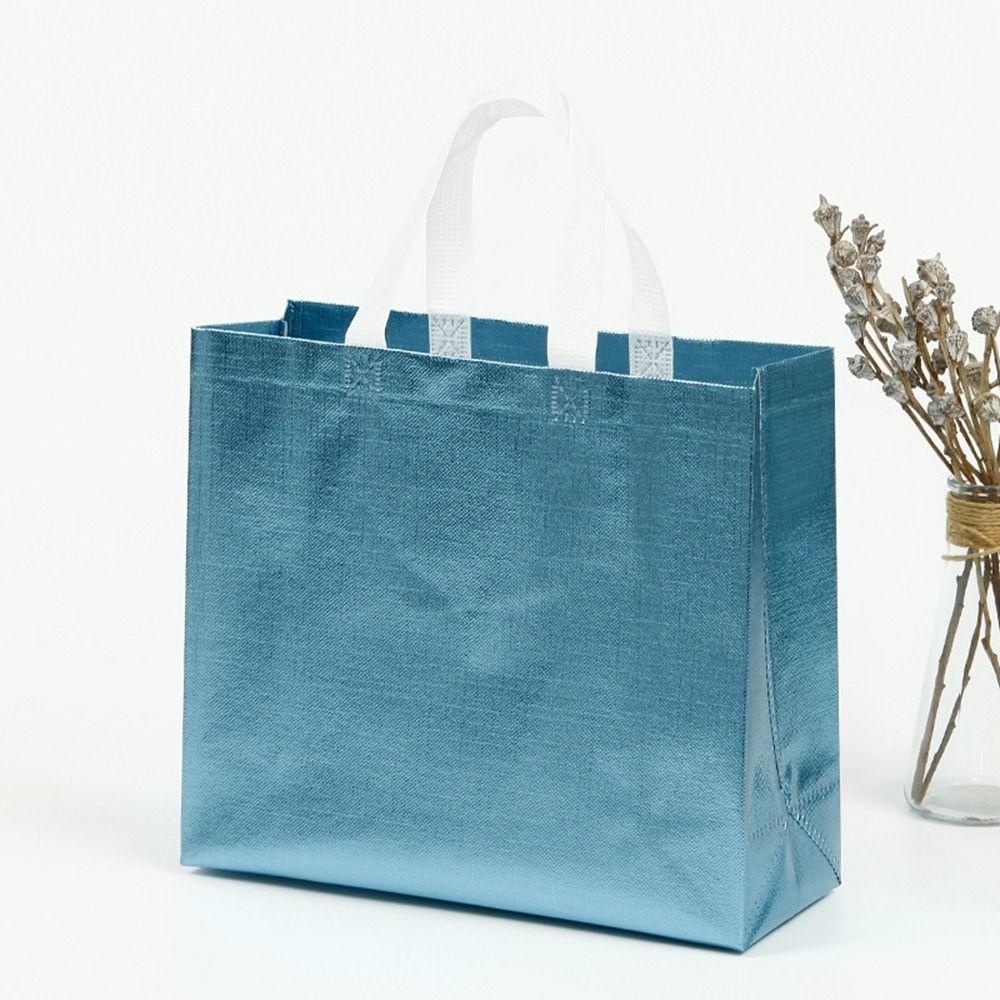 Eco-Friendly Non-woven Fabric Shopping Bag Solid Color Shopping Pouch  Birthday Party