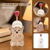 Bear Shaped Clear Plastic Cup with Straw and Strawberry Topper Durable Reusable Drinkware Suitable for Various Beverages and Everyday Use
