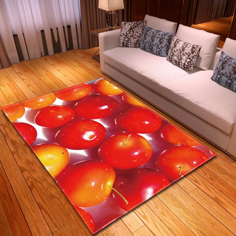 Lemon Living Room Carpet Yummy Fruit 3D Bedroom Rugs Kids Room Mat Kitchen Area Rug Floormat Bathmat Indoor Entrance Doormat