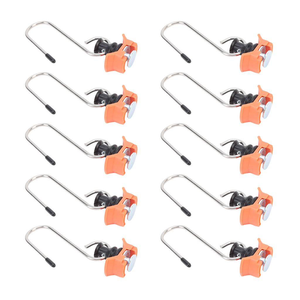 10 SZT. Pojedynczy uchwyt typu stud L Track Punkt mocowania z hakiem do furgonetek, pickupów, przyczep, obciążenie zrywające 110 funtów pomarańczowy