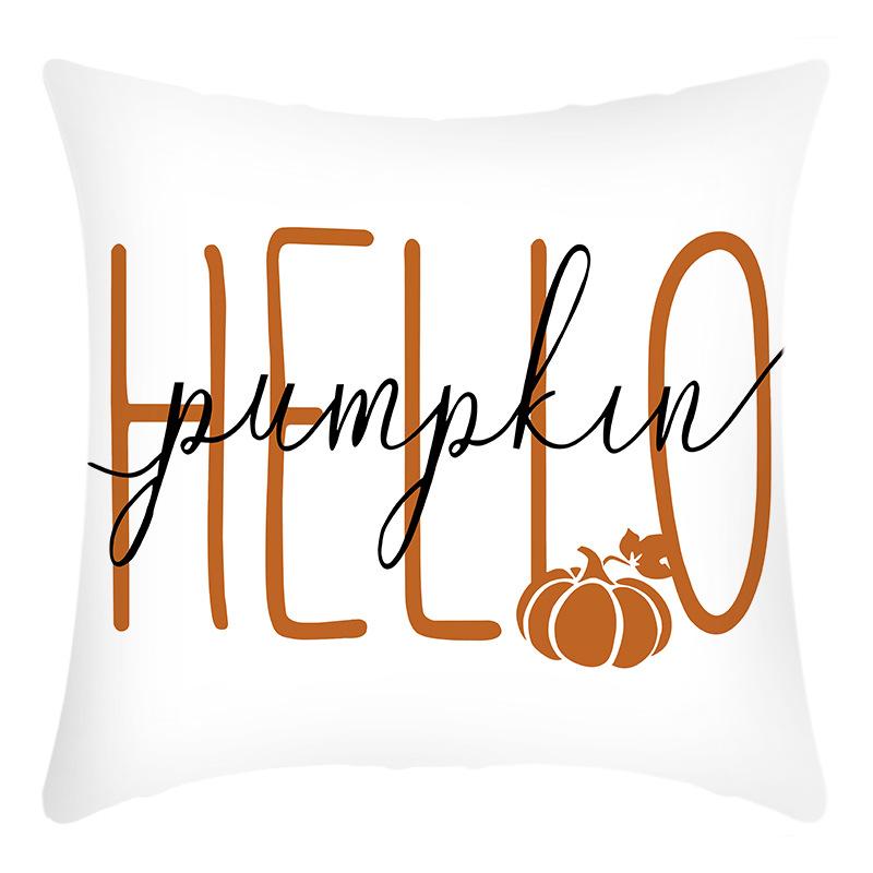 Neuer Kürbis Kissenbezug Herbst Orange Weiß Kürbis Kissenbezug Thanksgiving Sofa Dekokissenbezug